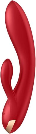 Вібратор Satisfyer Double Flex Connect з Bluetooth-додаток | Інтимні іграшки для жінок | Водонепроникний (IPX7) | З високоякісного силікону | Перезаряджається | Червоний