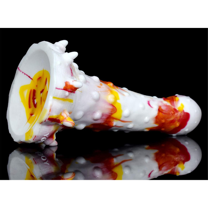 Анальний дildo з соскою XXL, діаметр 6.5 см, з малюнком полум'я, для чоловіків та жінок, секс-іграшки, фетиш, мастурбація, гей