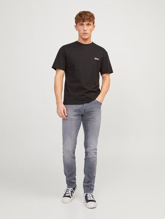 Чоловічі джинси Slim Fit Jack & Jones JJI GLENN JJICON (Сірий денім, 32W/34L)