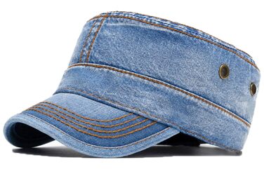 Військова кепка з праної бавовни, унікальний дизайн, колір Denim Blue