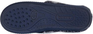 Жіночі домашні капці-пантолети Isotoner з піною з пам'яттю Memory Foam, темно-сині, розмір 36 EU