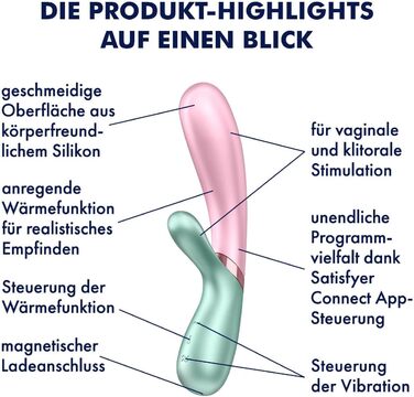 Вібратор Satisfyer Hot Lover Connect App Rabbit | Bluetooth | Водостійкий (IPX7) | Зігріваючий вібратор для жінок | Силікон | Інтимні іграшки для дорослих