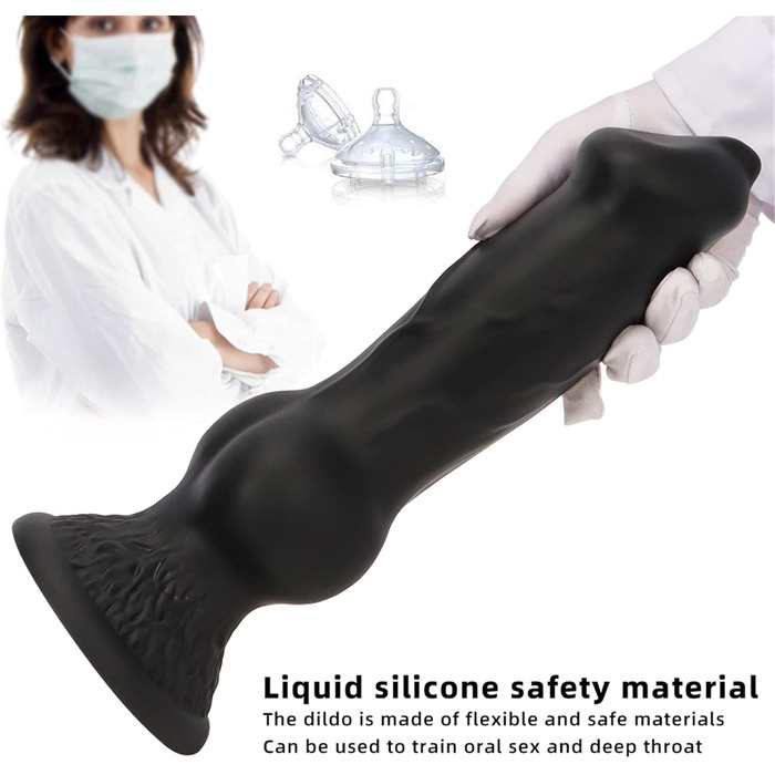 Анальний пробка-дилаттор у вигляді вовка Hrekssi з силікону (XS/S/M/L/XL) для масажу G-Spot та простати