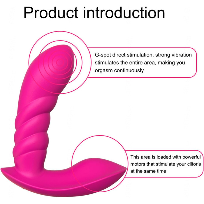 Вібратор з дистанційним керуванням, 9 режимів вібрації, анальний дildo, іграшка для дорослих для пар, рожевий