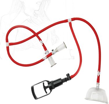 Вакуумний масажер для стимуляції грудей та клітора з помпою, для початківців та досвідчених користувачів