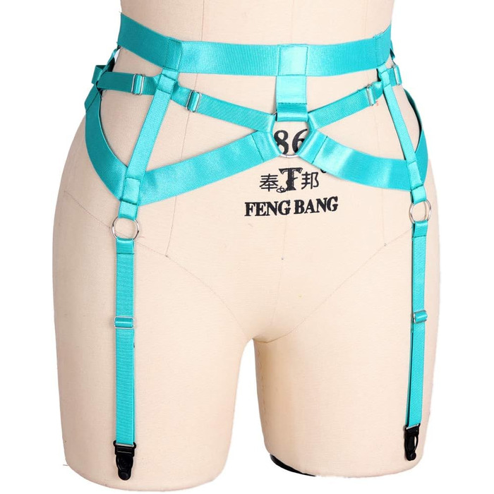 Жіночий корсет-накидка в стилі панк з 4 кліпсами, набір шнурів, шкарпетки Харадзюку, універсальний розмір, смарагдовий