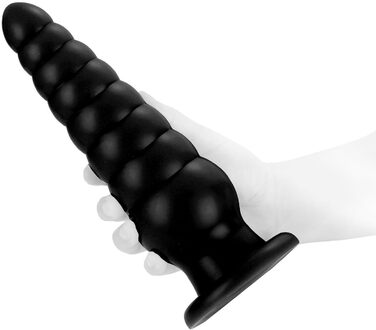 Анальний дildo Hrekssi XL з сильним присоском – гнучкий анальний масажер для дорослих, чорний