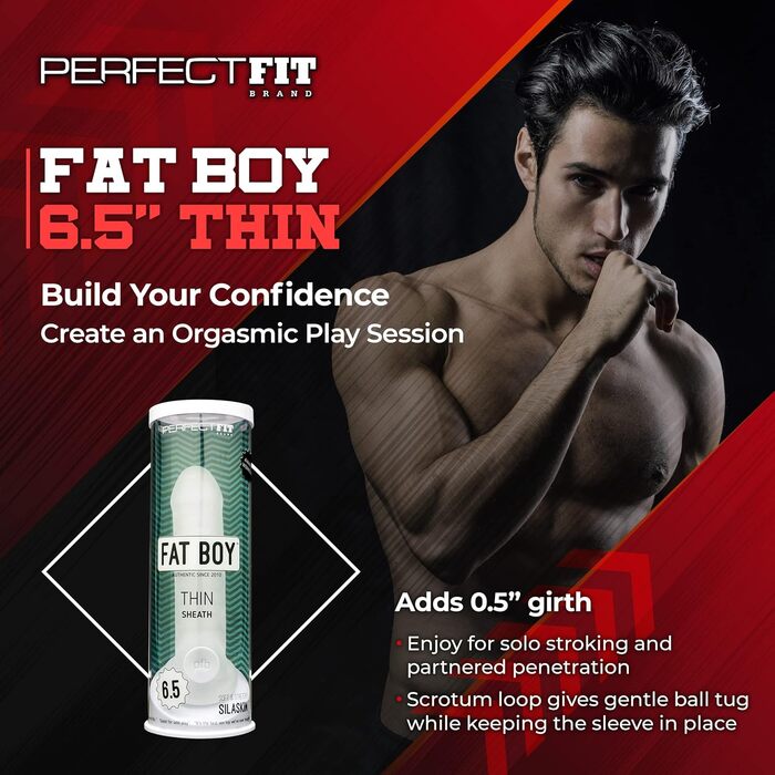 Прозорий презерватив PerfectFit Fat Boy dünn - 6,5 дюймів - 1 шт.