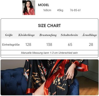 Легкий жіночий халат-кімоно з атласу, сауна, ванна, спа. Чорний, червоний, універсальний розмір.