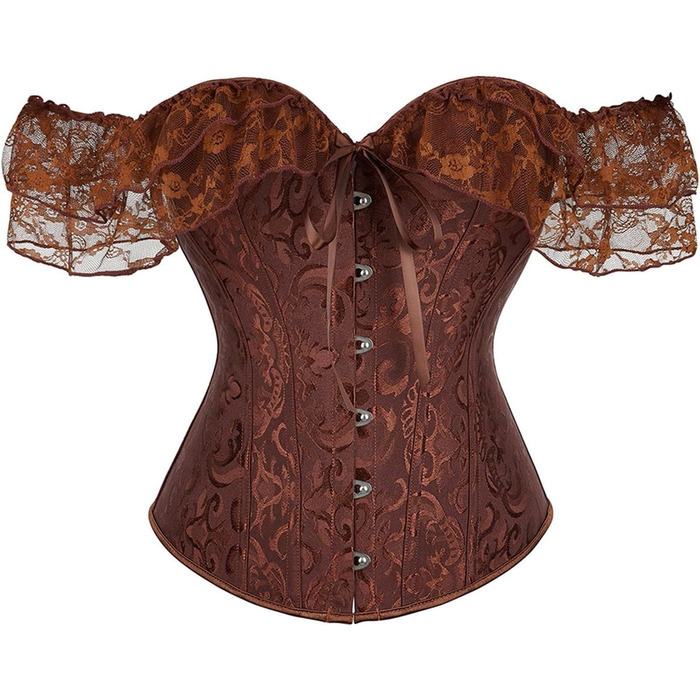 Корсет Daen Korsett Body Shaper з кісточками, для корекції фігури, корсет-боді, сатиновий, квітковий принт, 15-лінійний, розмір M