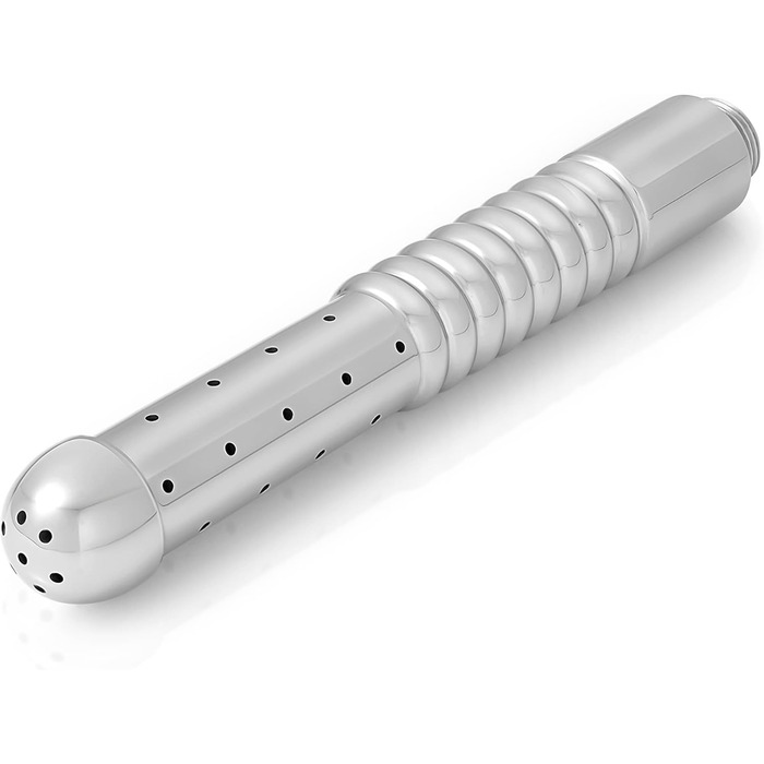 Іригатор для анального та вагінального використання з боковою насадкою, з нержавіючої сталі