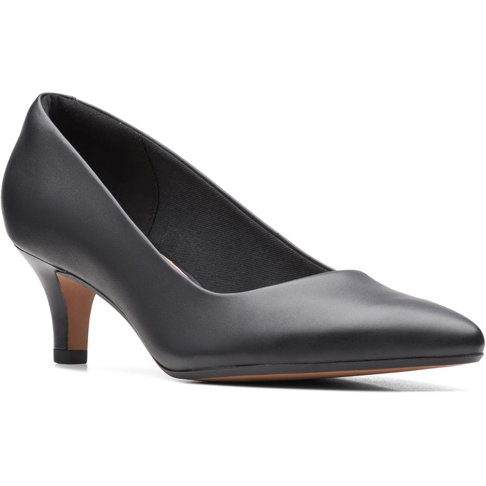 Жіночі туфлі-човники Clarks Linvale Jerica, натуральна чорна шкіра, розмір 42.5 EU (широка колодка)