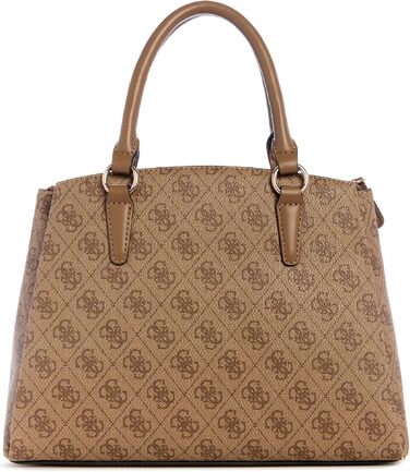 Жіноча сумка-сатчел GUESS Larisha з трьома відділеннями, колір Latte-Logo