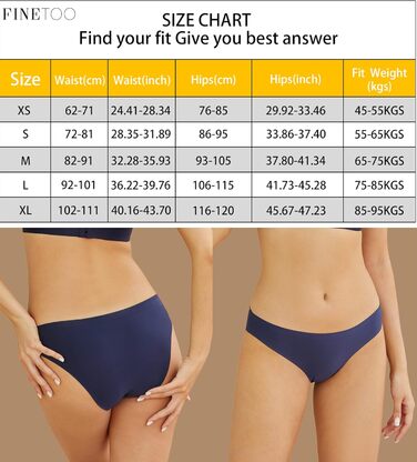 Набір трусиків FINETOO (10 шт.) - безшовні, жіночі, сексуальні, комфортні, XS-XL