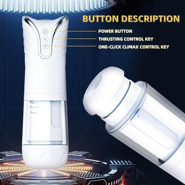 Автоматичний електричний масажер для чоловіків з 4 телескопічними режимами