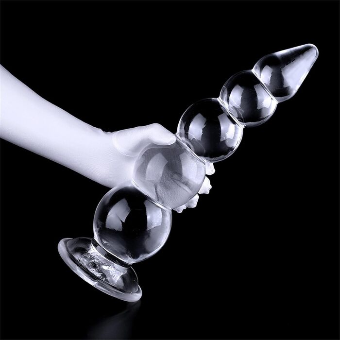Анальний масажер Riesen XL з присоском: прозорий анальний кулька, масажер простати, дилататор для ануса, іграшка для дорослих (чоловіки, жінки)
