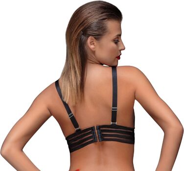 Чорний бралетта Wetlook з еластичними смугами Noir Handmade для жінок, розмір M