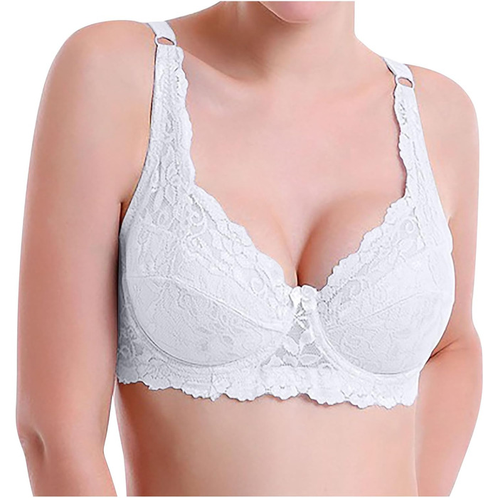 3 шт. комплект жіночої бюстгальтера без кісточок CXCX Push Up мереживний, чорний, рожевий, білий, регульовані бретелі, комфортний, для щодня, 95C