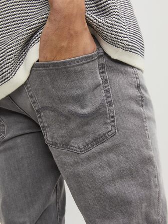 Чоловічі вузькі джинси Jack & Jones JJILIAM Skinny Fit, сірий денім, 32W/34L