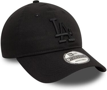 Бейсболка New Era MLB League Essential 9Twenty Los Angeles Dodgers — регульована кепка, чорна, один розмір