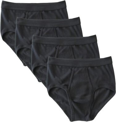 Чоловічі труси HERMKO 3240 (4 шт. в упаковці) з вирізом та м'яким поясом, бавовна Bio (4XL, Оливковий)