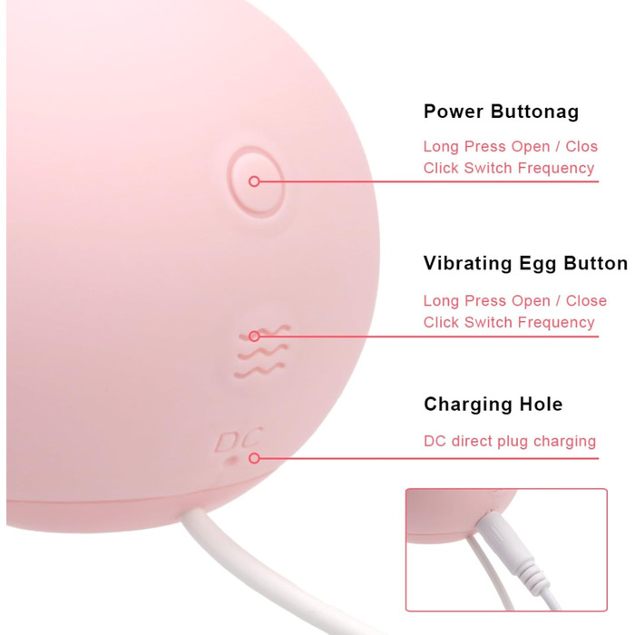 Вібруюче яйце для дорослих: міні-іграшка для жінок, вібруючий масажер G-точки, 10 режимів, силіконовий вібратор, секс-машина