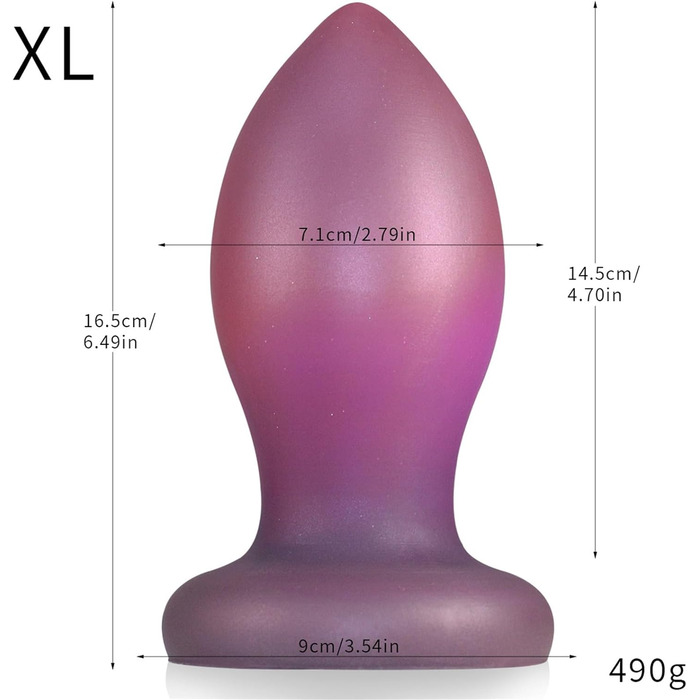 Анальний плаг Hrekssi 6 XL: Силіконовий масажер для ануса з присоскою, стимулятор простати, іграшка для дорослих