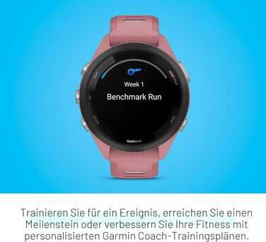 Спортивний смарт-годинник Garmin Forerunner 265S AMOLED, 42мм, світло-рожевий та пудрово-сірий — тренувальні метрики та аналіз відновлення