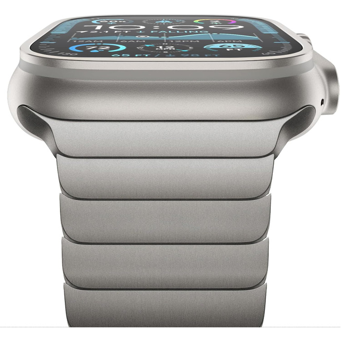 Металевий ремінець CHANCHY для Apple Watch Ultra 3/2/1, Series 11/10/9/8/7/6/5/4/3/2/1, SE — сталевий браслет-заміна (42, 44, 45, 46, 49 мм), титановий колір