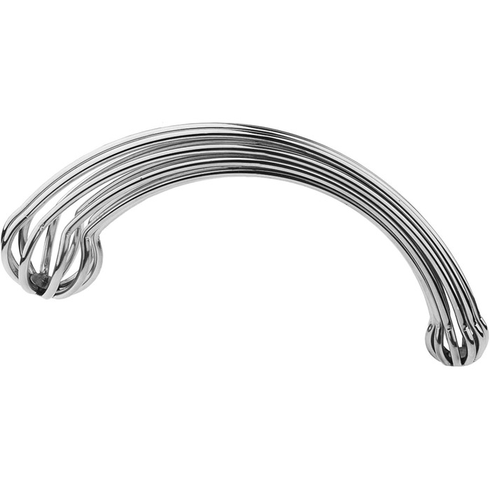 Анальний стимулятор з подвійним наконеччям для чоловіків та жінок, металевий, L, срібний