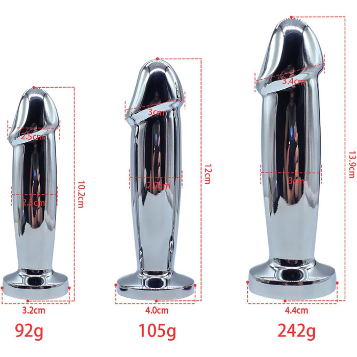 Анальний масажер Linman з алмазною основою, 3 шт. - набір для стимуляції G-точки, BDSM, для жінок та чоловіків