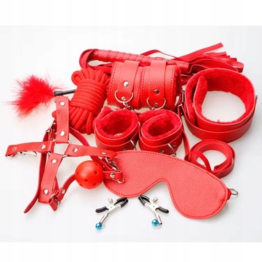 BDSM-набір UniGirl, червоний, 14 предметів