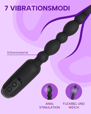 Анальний вібратор MySecretCase Analplug з пультом, 10 режимів, USB-зарядка, для чоловіків та жінок - розширювач для анального задоволення