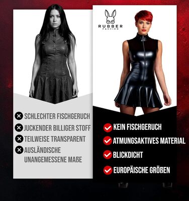 Сукня Rubberfashion Wetlook: жіноча обтисла міні-сукня без рукавів з воланами, чорна металік, для вечірнього образу та повсякденного стилю