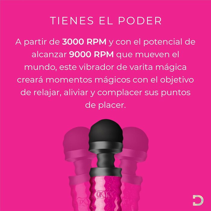 Масажер для тіла Doxy Die Cast 3 - жіночий вібратор, перезарядна Magic Wand, рожевий