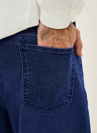 Чоловічі широкі джинси Baggy JMIERR з ефектом прання, вуличний стиль Streetwear, темно-сині, розмір L