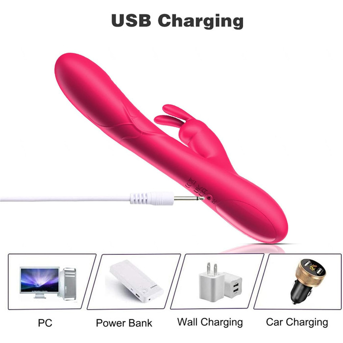 Вібратор G-Punkt, силіконовий вібратор для жінок, 10 режимів вібрації, іграшки для дорослих, кролик, фіолетовий