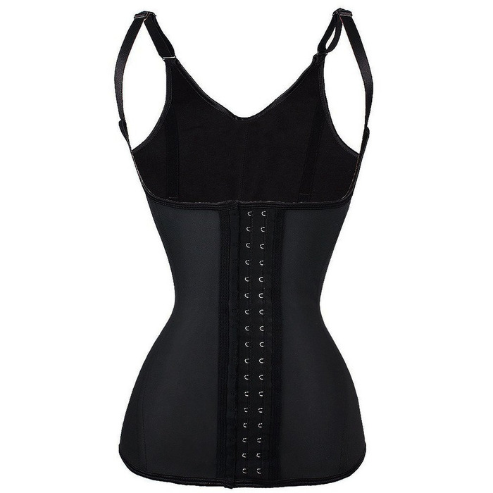 Корсет-жилет Everbellus з латексу для жінок, чорний, для корекції фігури та підтримки грудей