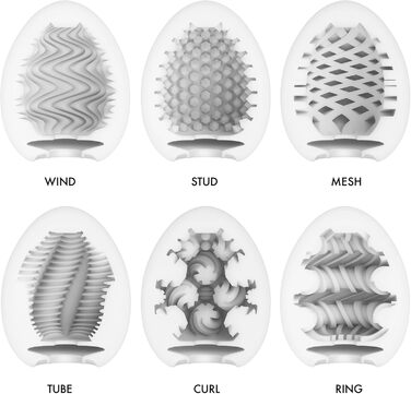 TENGA EGG WONDER - Набір з 6 різних мастурбаторів Classic