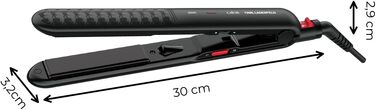 Керамічний випрямляч для волосся Rowenta Optiliss Ionic SF323L, 10 режимів температури до 230°C, іонізація, чорний