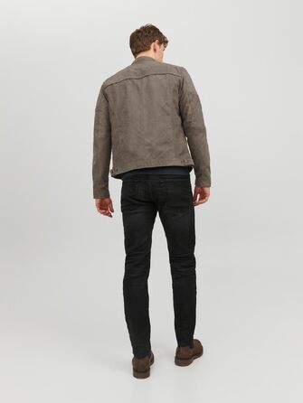Чоловіча куртка-бомбер Jack & Jones Mae з еко-замші, колір Falcon