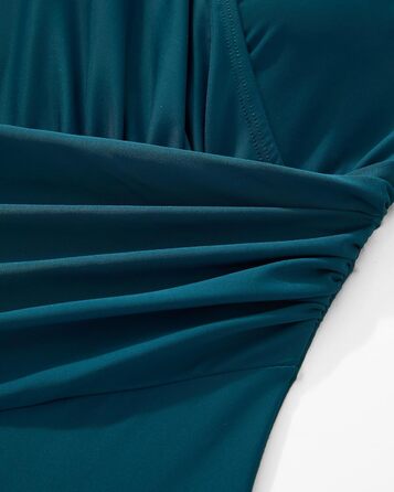 Сексуальний купальник RXRXCOCO V-подібний виріз, корегуючий животик, з відкритою спиною, з чашками, сапфірово-синій