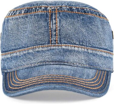 Військова кепка з праної бавовни, унікальний дизайн, колір Denim Blue