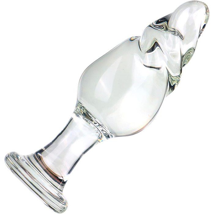 Скляний анальний плагін ScreaAss з спіраллю, набір 5 розмірів (31/35/40/50/60 мм), прозорий, для жінок та чоловіків