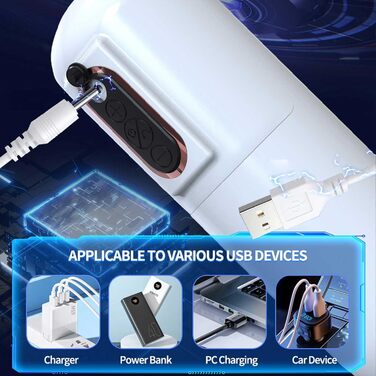 Електричний мастурбатор для чоловіків QgLust з 4 режимами розтягування, голосовим управлінням та 3D каналом