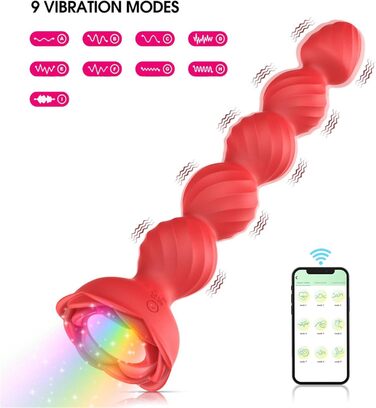 Вібратор для анусу з пультом дистанційного керування, 9 режимів, силікон, чорний | Іграшки для дорослих