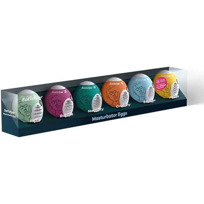 Яєчко для самостійного задоволення Satisfyer, набір 6 шт., TPE, гідроактивне, одноразове