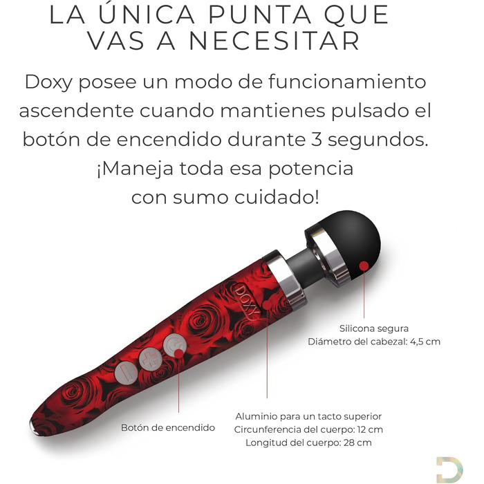 Масажер для жінок Doxy Die Cast 3 - бездротовий вібратор-паличка, рожевий