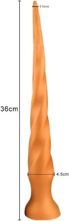 Анальний плаг Roluck для чоловіків, 54 см, м'який силікон, для початківців, з присоском, для масажу простати та анального оргазму