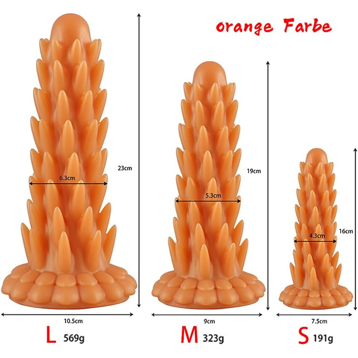 Силіконовий реалістичний анальний секс-іграшка Guspiun для дорослих (з присосками, світлодіодна)